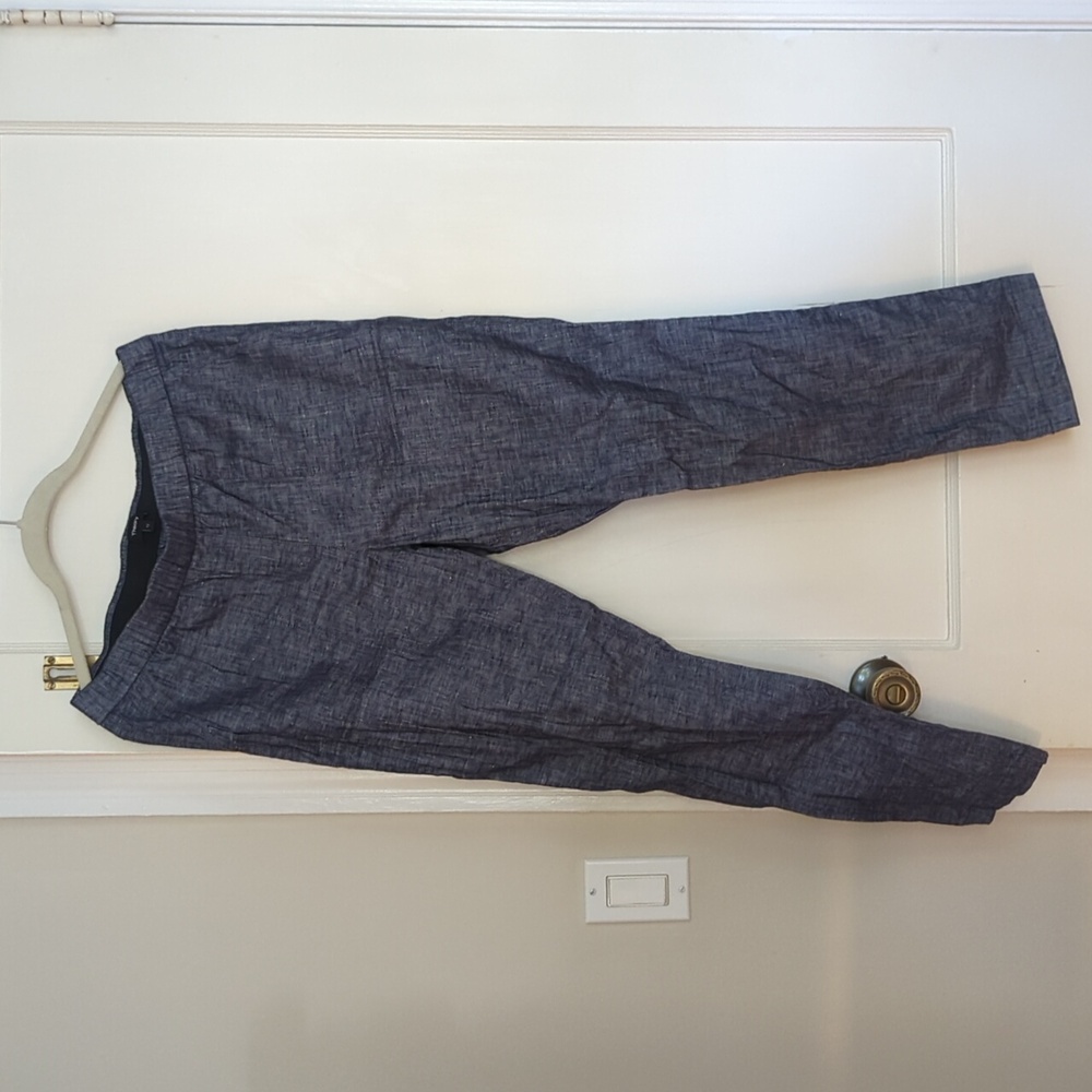 Theory Women's Chambray Linen Pants Size 12